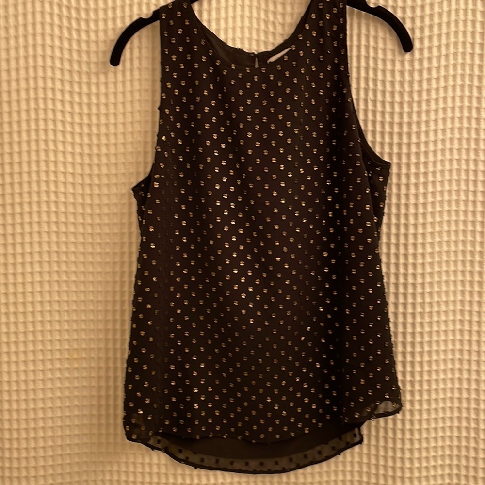 J. Crew Factory Black and Gold Top
